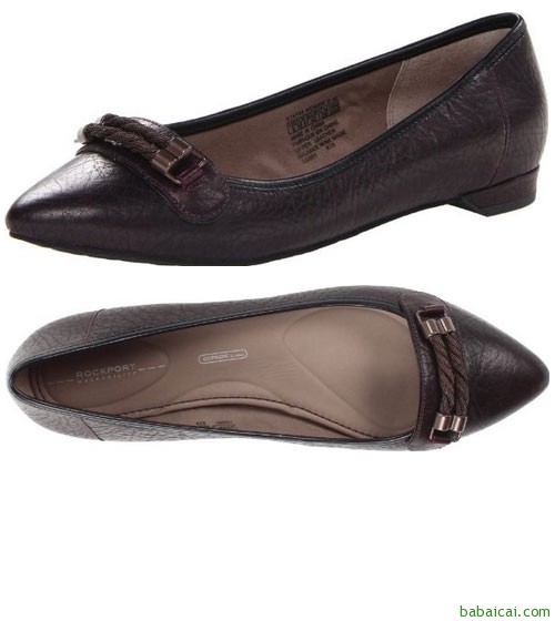 ROCKPORT 乐步 女士压花真皮平底鞋 1.5折 $18.15（$22.69 鞋服8折）