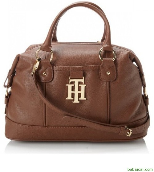 TOMMY HILFIGER汤米希尔费格女士真皮单肩包 新低$73.79