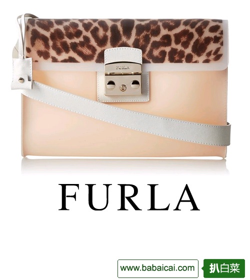 Furla 芙拉 意大利产 2014新款中号豹纹糖果斜跨包 4.3折 $139.75 (可用8折码)