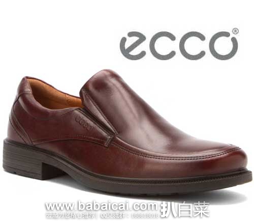 ECCO Dublin 爱步 男士 都柏林经典一脚蹬皮鞋（原价$169.95，现6.9折$119.68），公码7.5折后$87.73