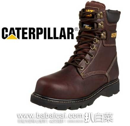 Caterpillar 卡特彼勒 8英寸中帮钢头牛皮工装靴（原价$152，现5.7折$87.12），公码8折后实付$69.7