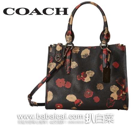 6PM:Coach 寇驰 crosby 女士 复古印花单肩斜跨手拎包 原价$450，现5折售价$224.99