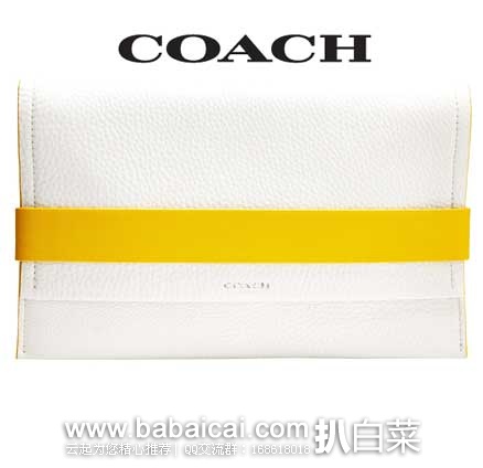 6PM:COACH 蔻驰 Bleecker系列 女士真皮手拿包 原价$228，现4折特价$91.2