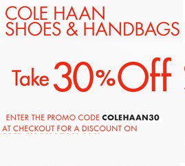 Amazon：经典时尚潮流品牌Cole haan可汗 鞋包 额外7折优惠码 悄悄出炉