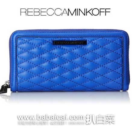 Rebecca Minkoff 瑞贝卡明可弗 女士真皮大号菱格钱包(原价$145，现6.7 折$98) ，公码8折后实付$78.4