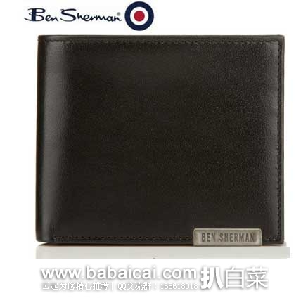 Ben Sherman 英国宾舍曼 男式真皮钱包 原价$80，现2.6折售价$20.44