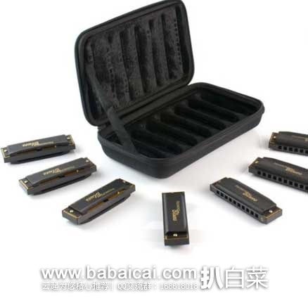 Hohner 德国和莱 布鲁斯口琴 7调套装 原价$33，现4.5折售价$14.99