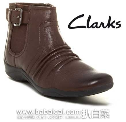 Clarks 其乐 Kessa Pavilion 女式真皮短靴 原价$130，现3折售价$39