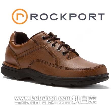 Rockport 乐步 Ridgefield Eureka 城市玩家系列 男式真皮健步鞋 原价$80，现5.8折售价$46.22