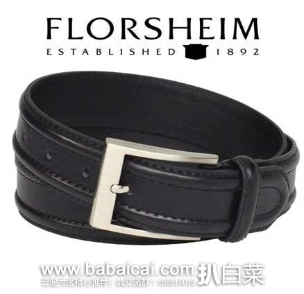 Florsheim 富乐绅 男式真皮简约皮带 原价$30，现5.3折售价$15.99