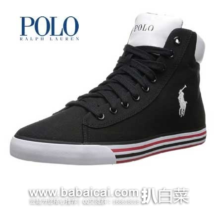 Polo Ralph Lauren 拉夫·劳伦 Harvey 男款经典马球标中帮帆布板鞋 原价$69，现5.6折售价$39