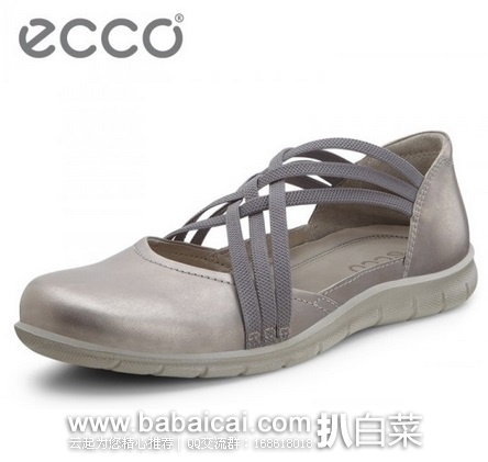ECCO 爱步 2015新品 女士真皮休闲平底鞋 原价$120，现历史新低$63，到手约￥460，国内￥1199