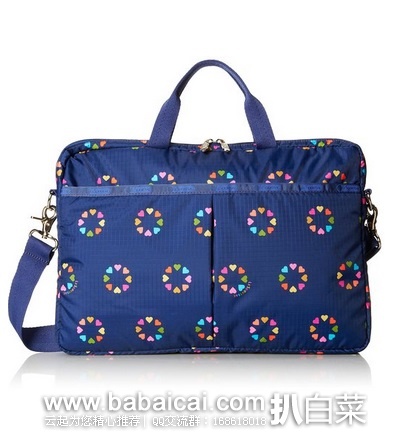 LeSportsac 乐播诗 15英寸电脑手提包原价$82，现历史低价$24.6