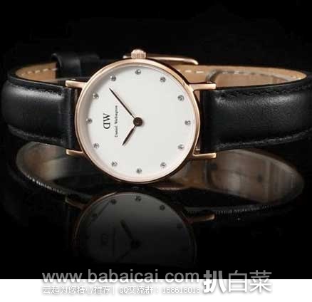 Daniel Wellington 丹尼尔·惠灵 0901DW   镶嵌施华洛世奇水晶水钻 女款腕表 原价$149.00，现4.9折售价$73.84