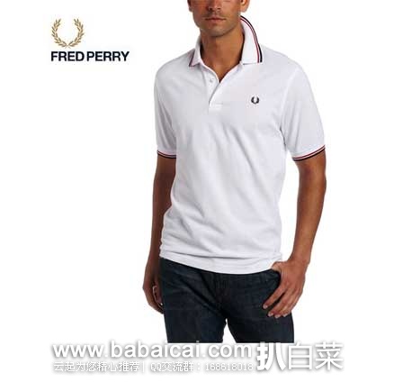 Fred Perry 弗莱德·派瑞 男士 经典款修身全棉POLO衫 (原价$79，现5.5折售价$44.1)，会员7折后实付$30.87，新低！