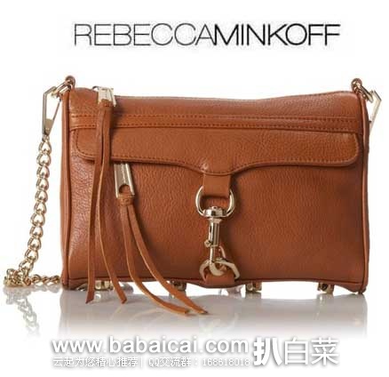 Rebecca Minkoff 瑞贝卡·明可弗  最经典Mini MAC 女款 真皮链条斜挎包 原价$195，现5.2折售价$101.80，新低