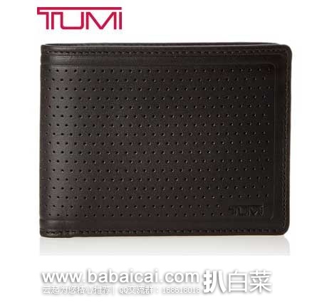 TUMI 途米 Bowery Double Billfold  男款 两折真皮钱包 原价$125，现4.8折售价$60