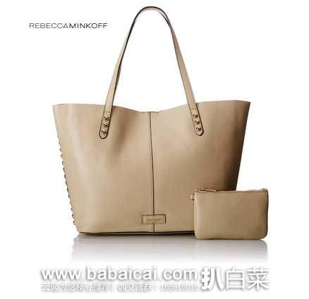 Rebecca Minkoff 瑞贝卡明可弗 女士 真皮铆钉手提包 (原价$355，现4.8折售价$171.21)，公码8折后实付$136.97，新低