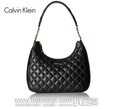 Calvin Klein 卡尔文·克莱恩 Lamb Hobo 女士 真皮菱格单肩包 （原价$228，现售价$129.99），公码8折后实付$103.99