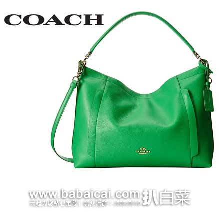 6PM：COACH 蔻驰 女士 真皮单肩手提包（原价$295，现售价$154.99），公码85折后实付$131.75，新低