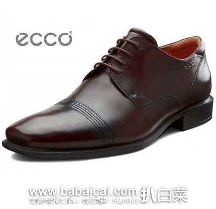 ECCO 爱步  Cairo Cap Toe Tie Oxford 系带缓震正装男鞋 （原价$169.95，现7折售价$119.95），公码75折后实付$89.96