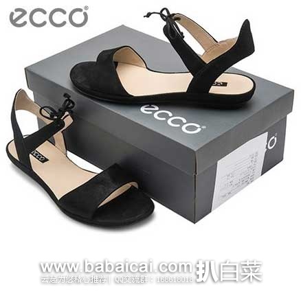 ECCO 爱步 Tabora 女款 真皮平底凉鞋  原价$159.95，现2.9折售价$47.99