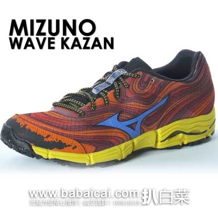 6PM：MIZUNO 美津浓 Wave Kazan 男士运动鞋 原价$119.99，现3.2折售价$37.99