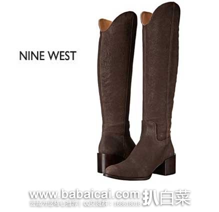 Nine West 玖熙 Enrica Western 女款 真皮高筒靴（原价$189，现售价$74.72起），公码7折后实付$52.3起