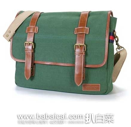 TOMMY HILFIGER 汤米希尔费格 男士 Workhorse  Canvas Messenger邮差包（原价$215，现$60.09），黑五8折后新低$48.07