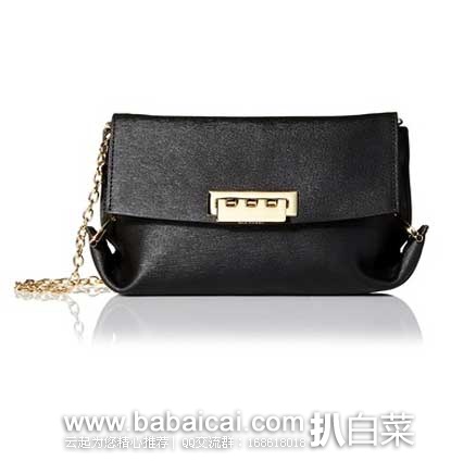 MyHabit：ZAC Zac 扎克·珀森 Posen Eartha Folded Gusset Crossbody女士真皮斜挎包 黑色款 码后价$111.20