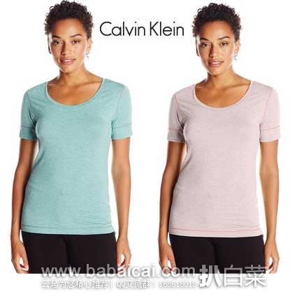 Calvin Klein卡尔文 克莱恩  女士 莫代尔T恤 原价$45，现特价$9.72起
