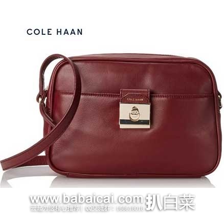 Cole Haan 可汗 Tartine Crossbody Bag 女士 真皮荔枝纹单肩包  原价$198，现3.6折售价$70.6