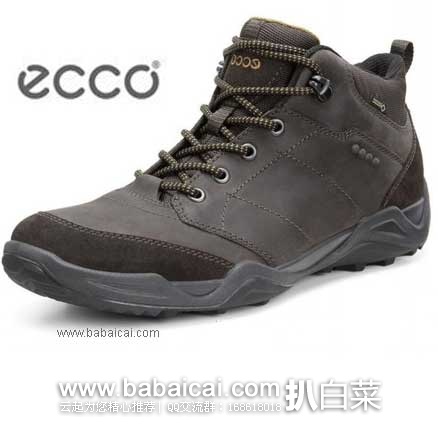 西班牙亚马逊：ECCO 爱步  GTX防水 男士户外中帮徒步鞋 现售价€84，直邮自动退税后实付€69.42