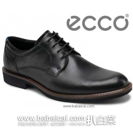 西班牙亚马逊：ECCO 爱步 里兹系列 男款 真皮系带正装鞋 （原价€152，现售价€105），直邮退税后实付€86.78