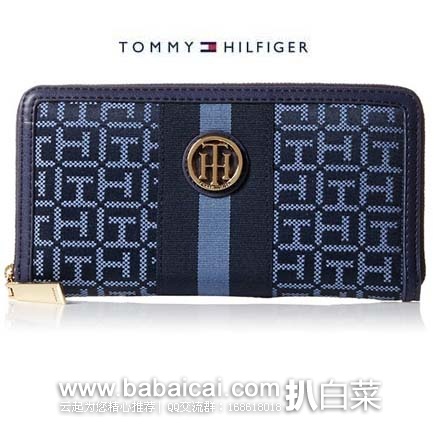 Tommy Hilfiger 汤米 希尔费格 Signature Jacq 时尚长款钱包  原价$68，现3.5折仅售$23.82