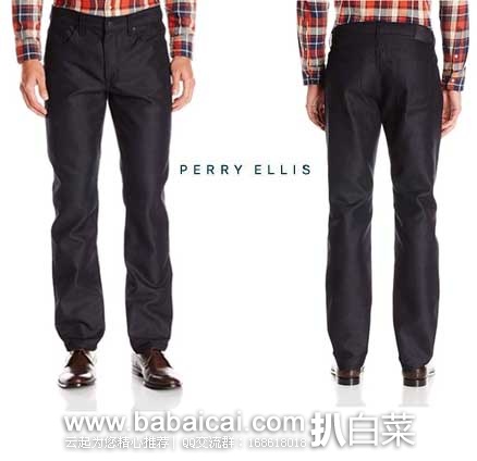 Perry Ellis 派瑞•艾磊仕 Tonal Horizontal 男士 修身版型牛仔裤 原价$69.5，现售价$17起