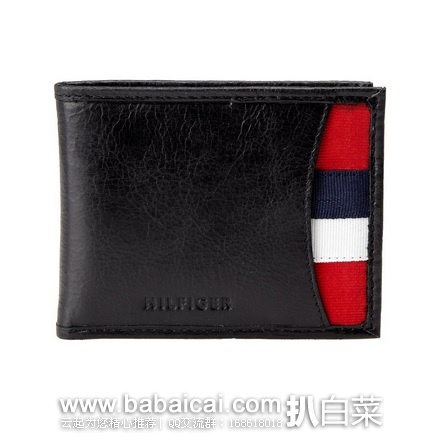 Tommy Hilfiger 汤米•希尔费格 男士两折钱包 原价$48，现$21.9，公码75折$16.49