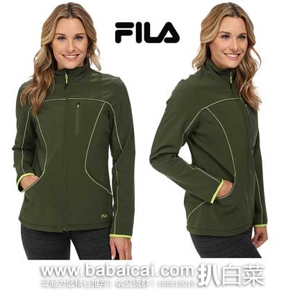 6PM：Fila Uplands 斐乐 女士夹克外套  （原价 $100，现2折售价$19.99），公码9折后实付$17.99