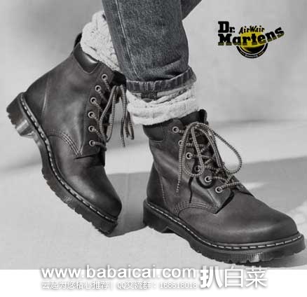 6PM：Dr. Martens 女款 6孔 经典款真皮马丁靴  原价$135，现售价$59.99