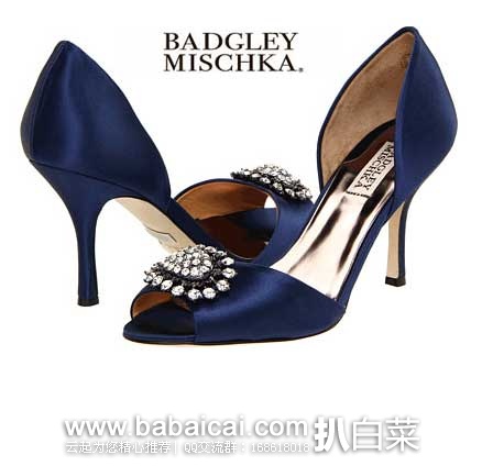 6PM：Badgley Mischka 巴吉利·米诗卡 女士 真皮细跟凉鞋 （原价$215，现售价$86），公码9折后实付$77.4