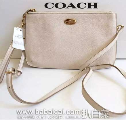 6PM：COACH 蔻驰 女士 真皮单肩斜挎包 （原价$275，现降至2.9折$79.99），公码9折后新低$71.99