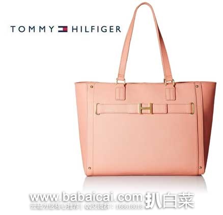 Tommy Hilfiger汤米·希尔费格  女士真皮单肩手提包 原价$198，现3.5折售价$69.3