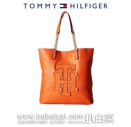 6pm：TOMMY HILFIGER 汤米·希尔费格 Patch 女款真皮手提包斜挎包 （原价$178，现$62.99），公码9折新低$56.69