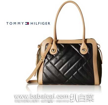 TOMMY HILFIGER 汤米希尔费格 女士真皮手提包  原价$228，现2.7折售价$60.82