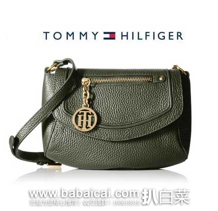 Tommy Hilfiger汤米·希尔费格 Jerry 女士真皮小挎包  原价$108，现特价$43.2