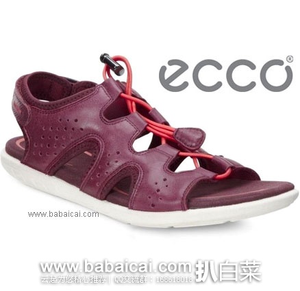 6PM：ECCO 爱步 Bluma Toggle Sandal 布鲁玛系列 女士 真皮凉鞋 原价$110，现特价$54.99