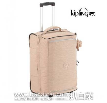 西班牙亚马逊：Kipling 吉普林 Teagan S Bolsa de viaje 小号拉杆箱 40L （原价€140，现3.8折€52.67），直邮退税后实付€43.53