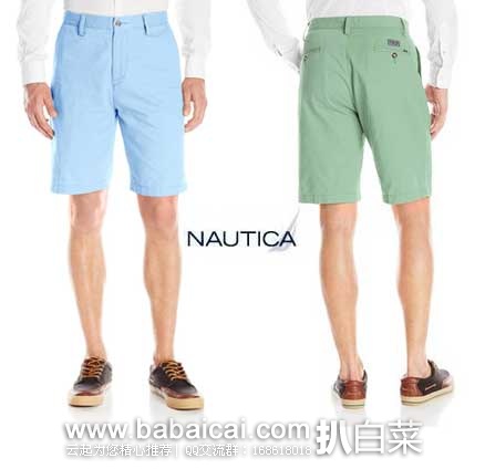 Nautica 诺帝卡 Anchor Flat 男子 纯棉休闲短裤  原价$55，现特价$23.76