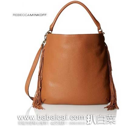 Rebecca Minkoff 瑞贝卡明可弗 女款  流苏荔枝纹单肩包 原价$295，现4折售价$119.99