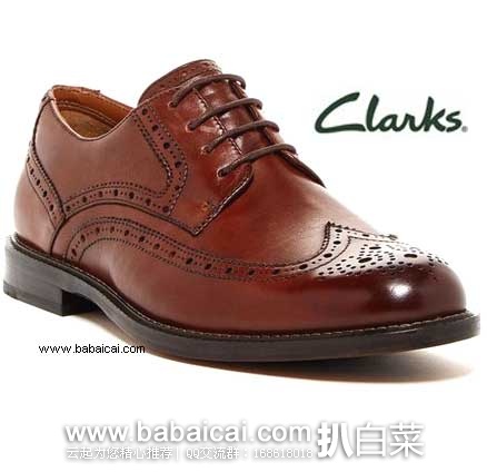 英国亚马逊：Clarks 其乐 真皮 系带烤花 缓震牛津鞋原价£95，现£47.5，直邮退税实付£39.58